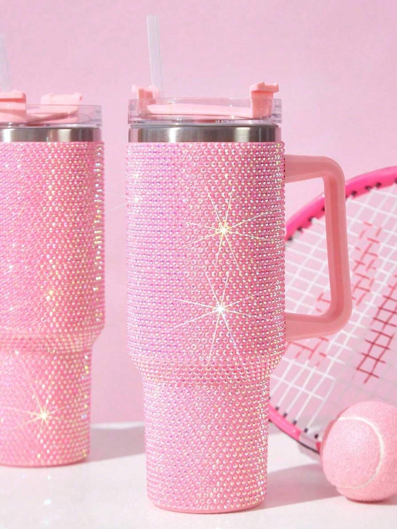 Rhinestone 40oz Car Sippy tumbler
