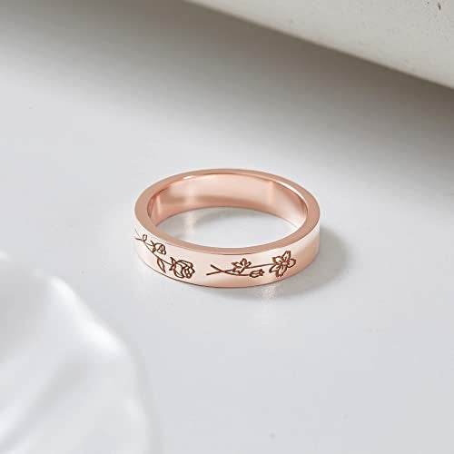 Birth Month Flower Family Ring