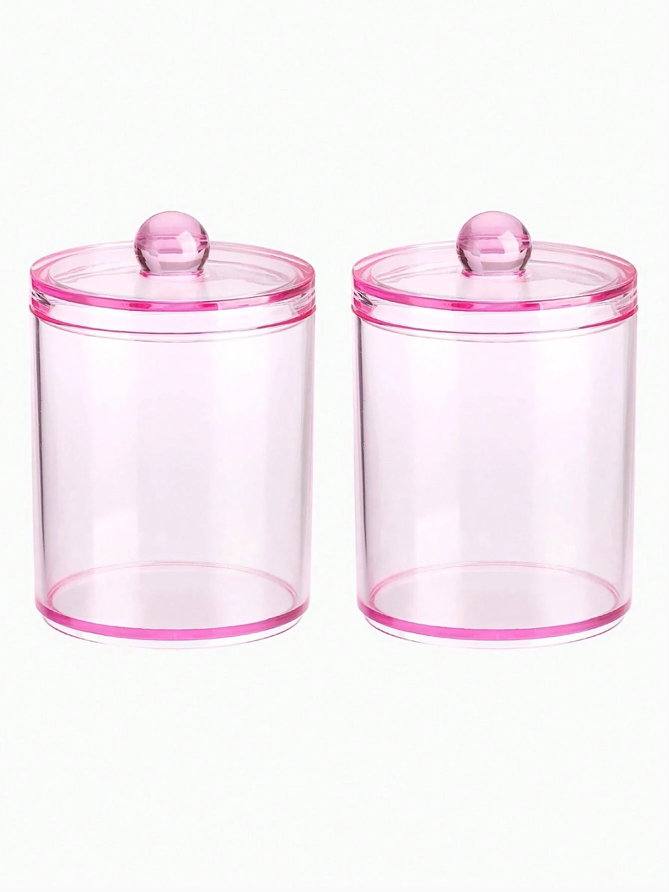 Clear Bathroom Storage Organizer Jars Set