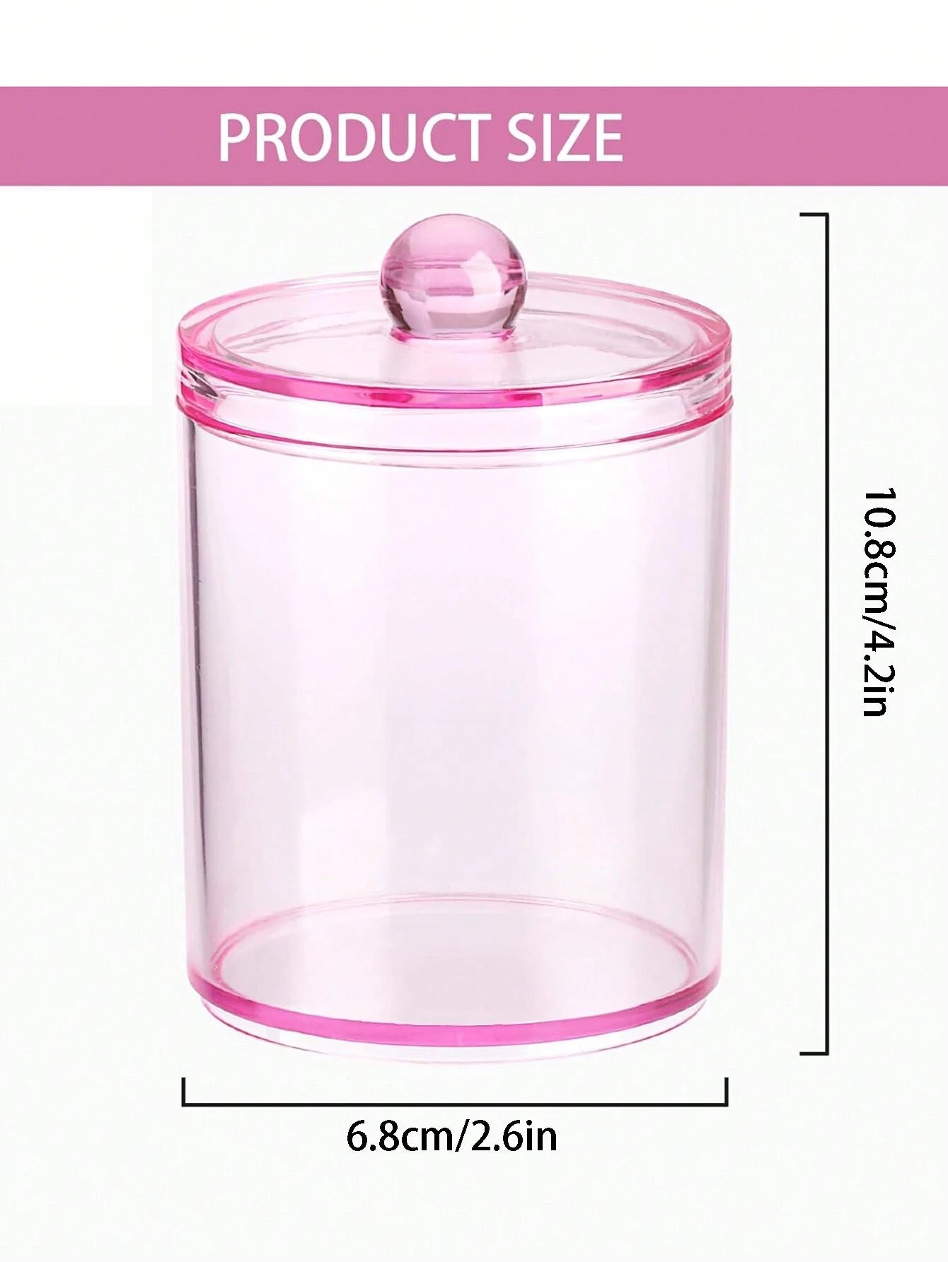 Clear Bathroom Storage Organizer Jars Set