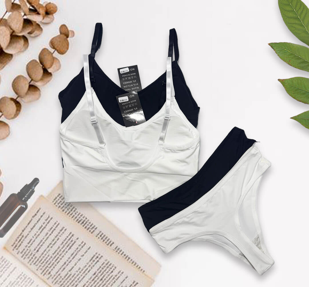 Ice Silk Stuff Women's Sexy Blouse & Panties Set