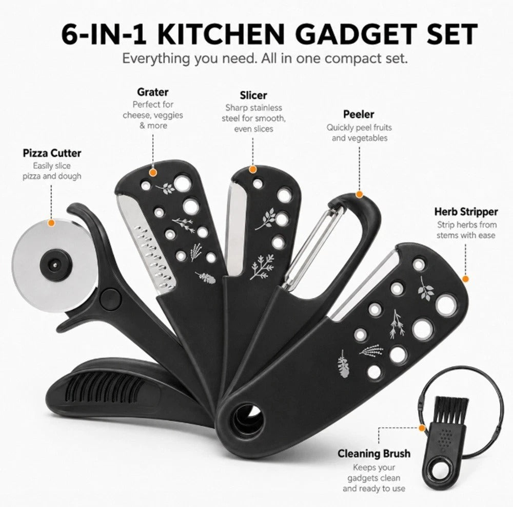 6 Pack Kitchen Gadget Set