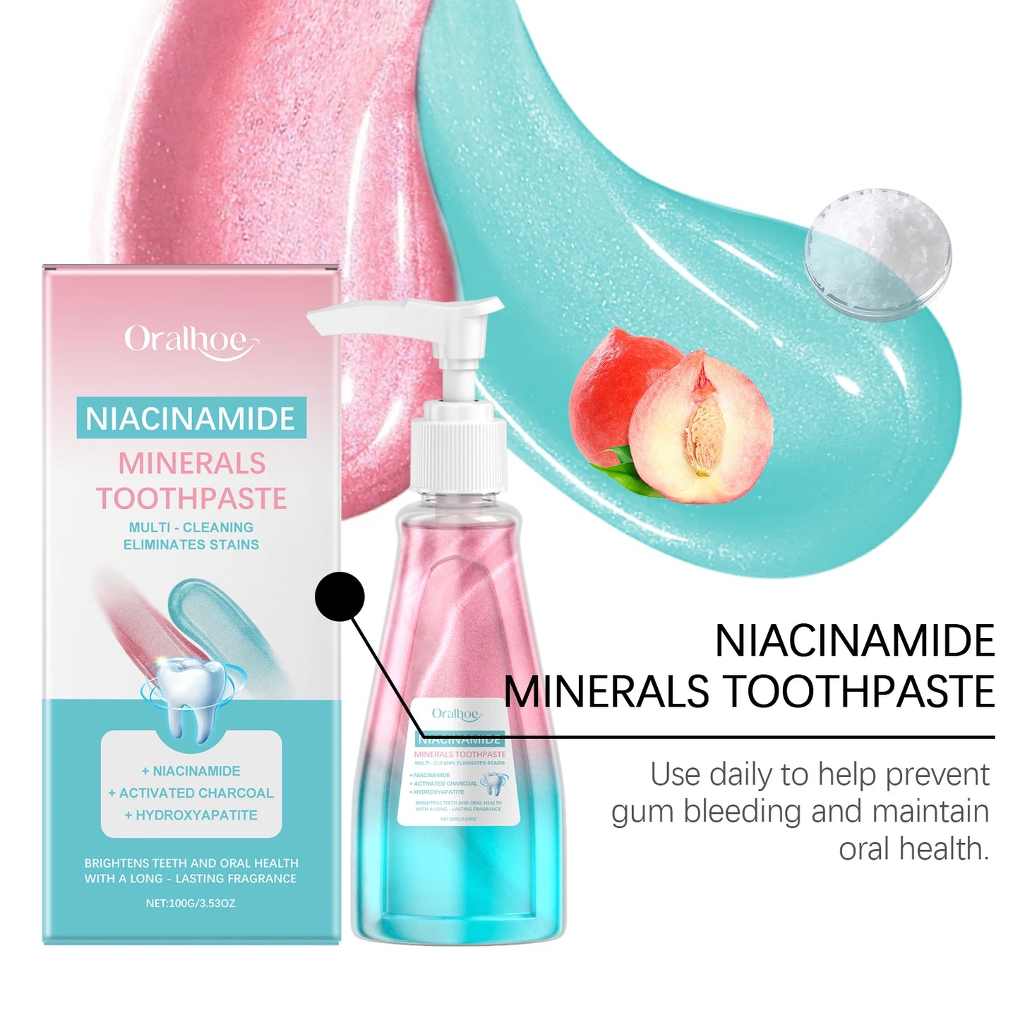 Oralhoe Niacinamide Whitening Toothpaste
