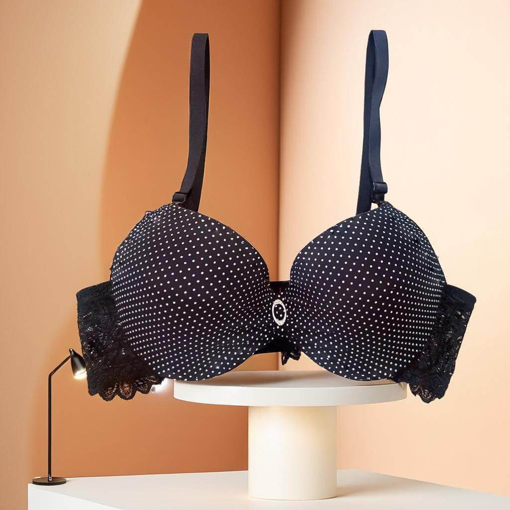 Double Padded Push-Up Lace Bra.