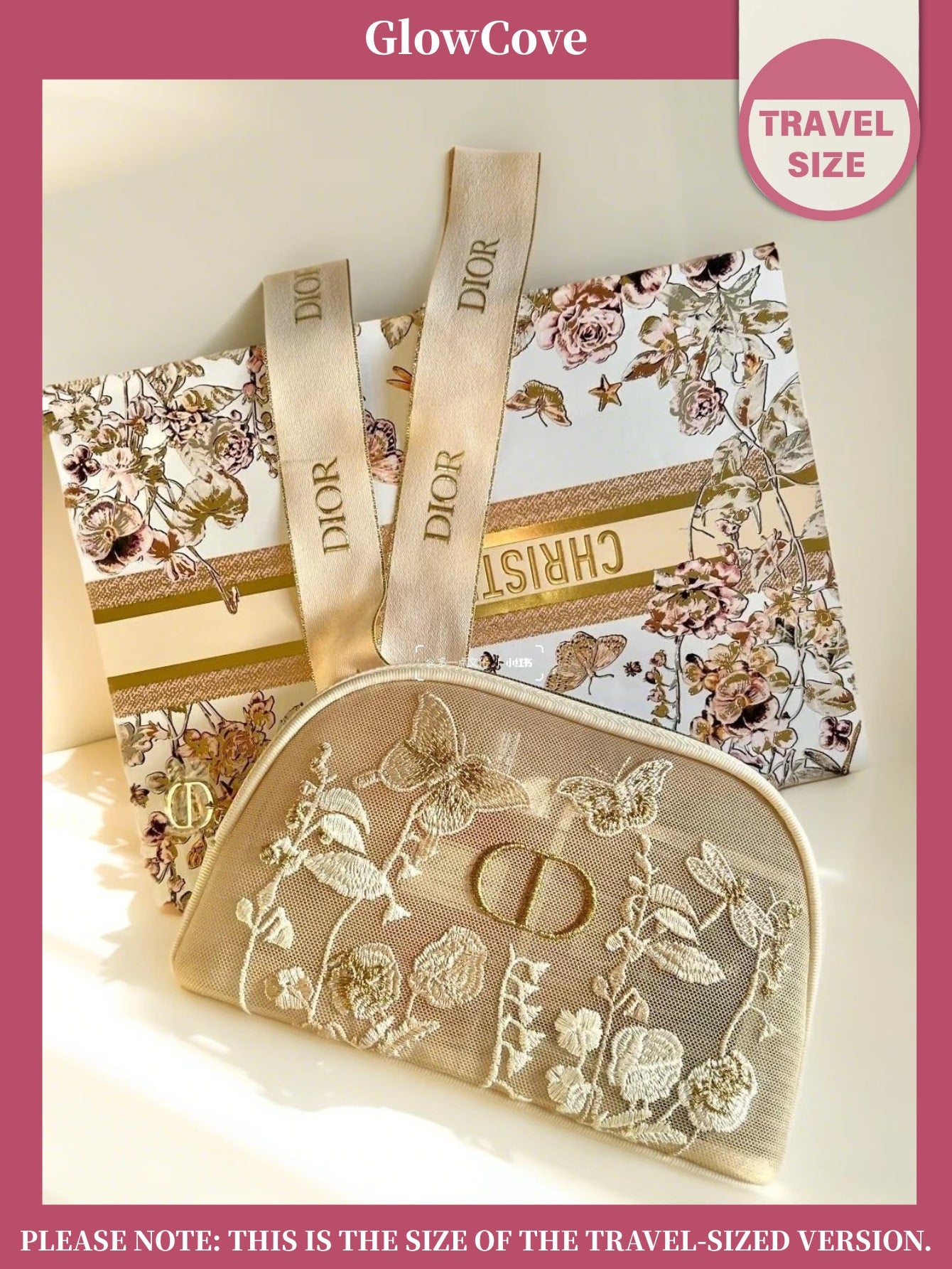 Dior Embroidered Vanity Pouch Case
