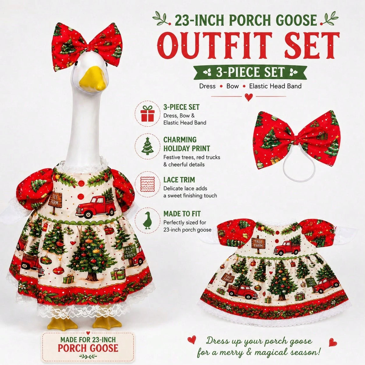 Christmas Goose Porch Outfit Set