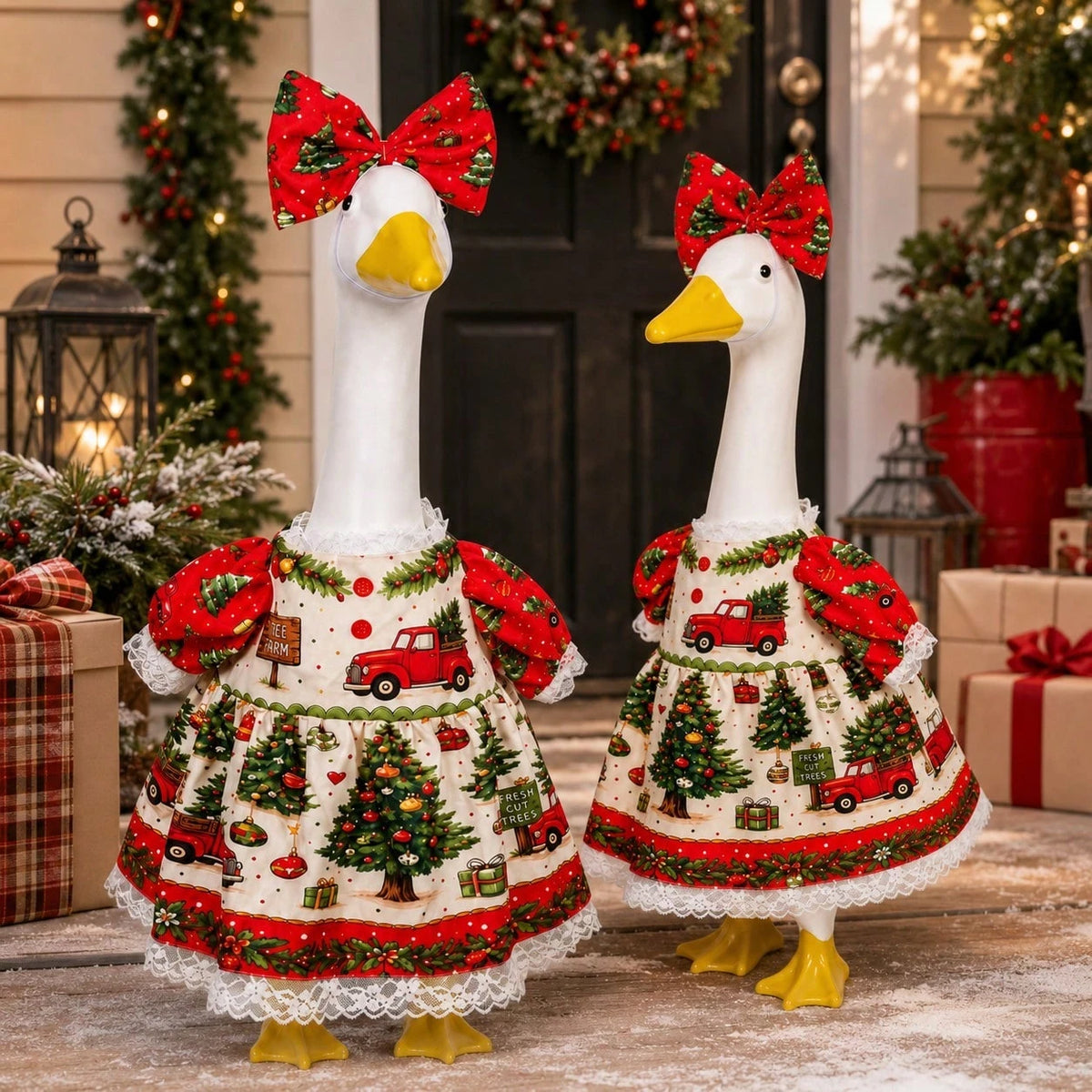 Christmas Goose Porch Outfit Set