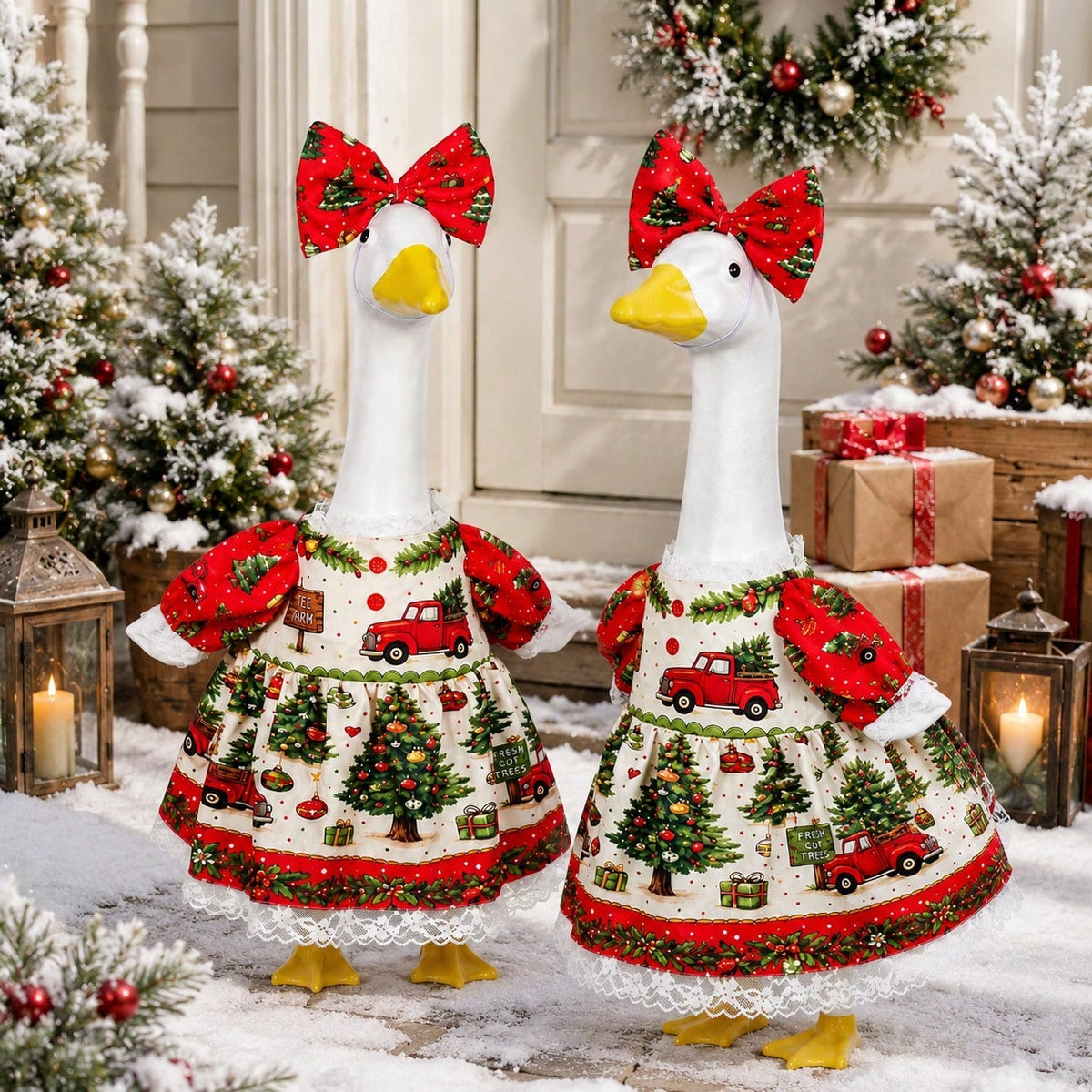 Christmas Goose Porch Outfit Set