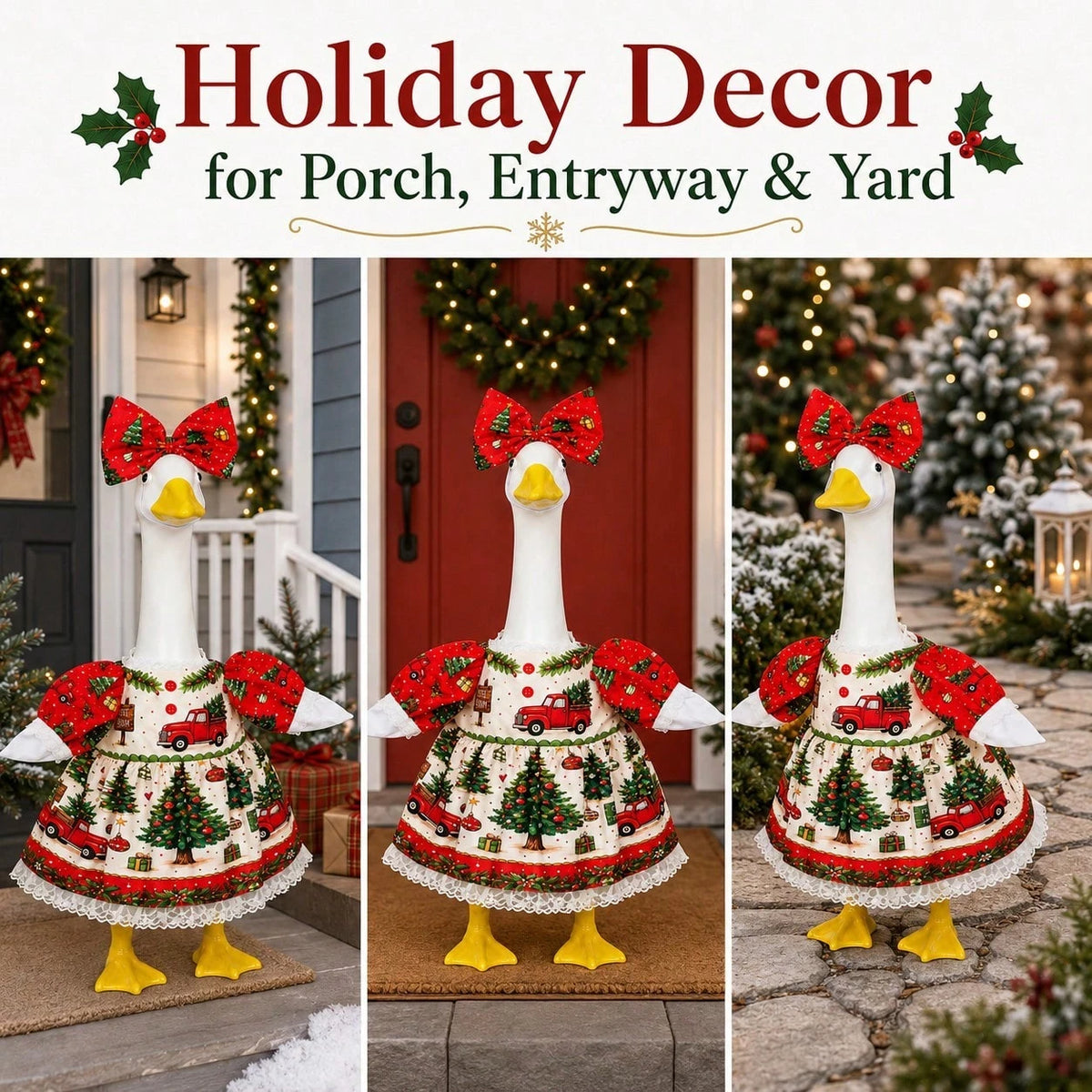 Christmas Goose Porch Outfit Set
