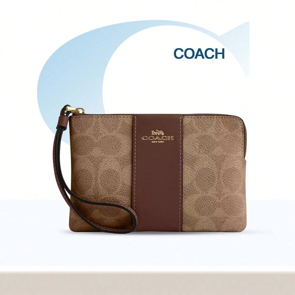 Coach Signature Zip Wristlet Wallet