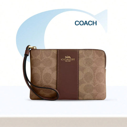 Coach Signature Zip Wristlet Wallet