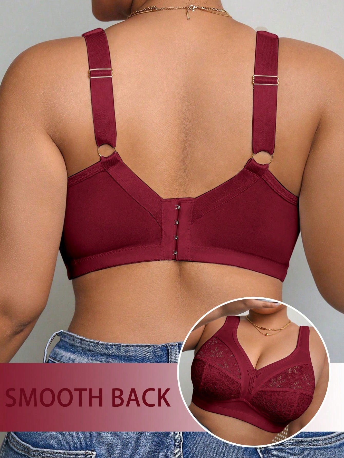 Plus Size Lace Wireless Bra