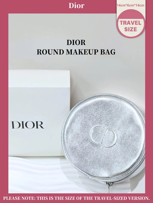 Dior Silver Zipper Cosmetic Bag
