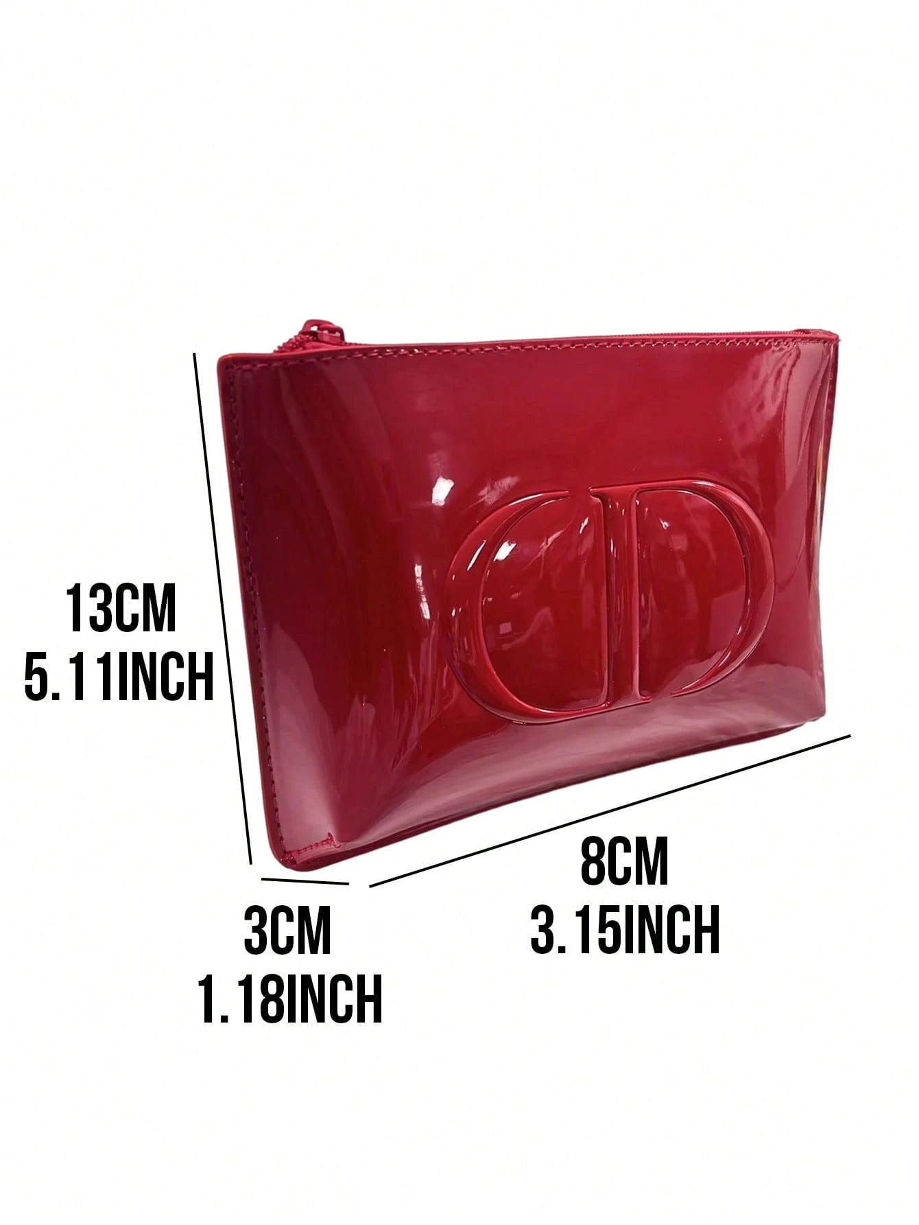 Dior Red Leather Makeup Bag