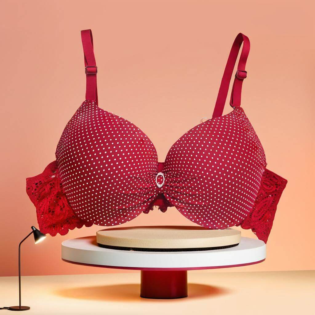 Double Padded Push-Up Lace Bra.