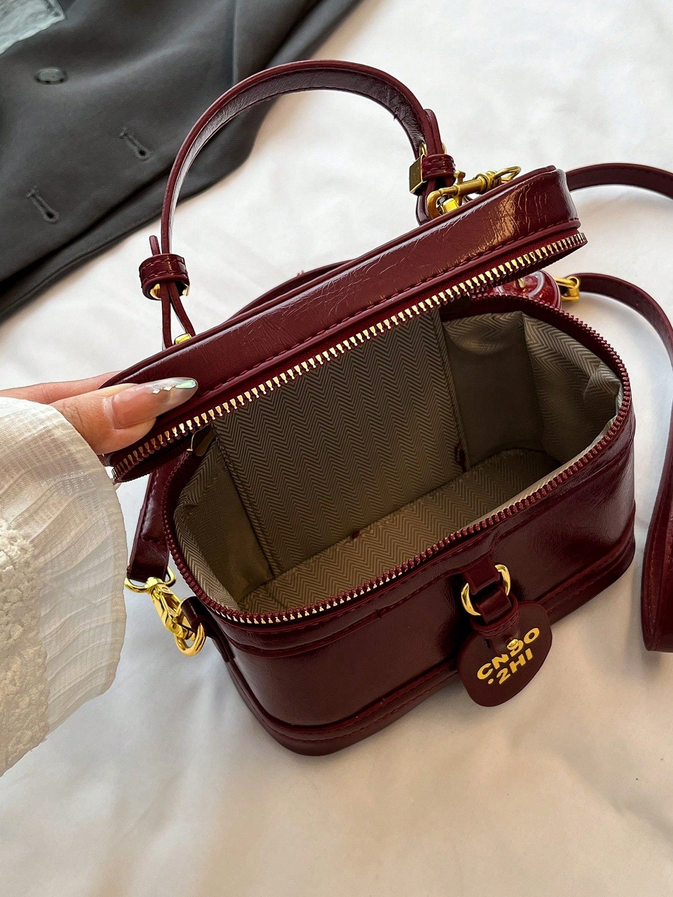 Elegant PU Leather Square Bag
