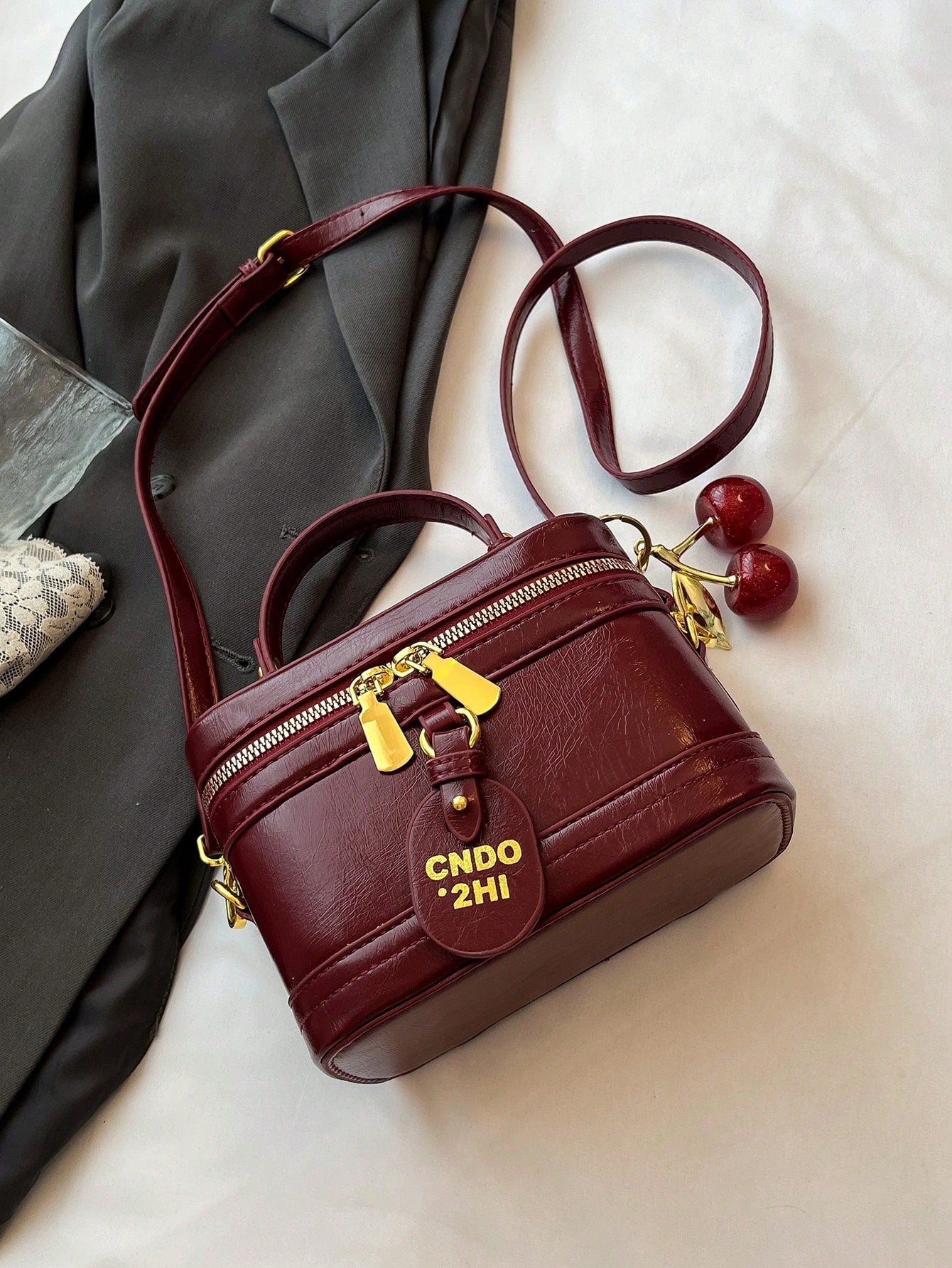 Elegant PU Leather Square Bag