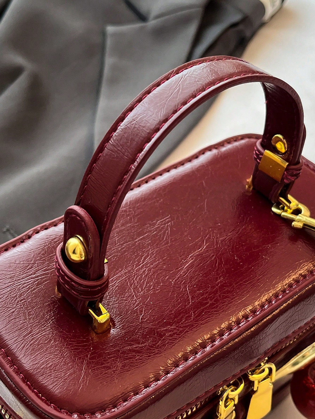 Elegant PU Leather Square Bag