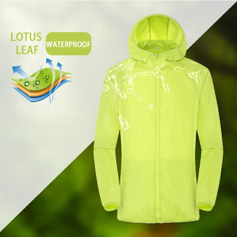 LNGXO Unisex Waterproof Windbreaker