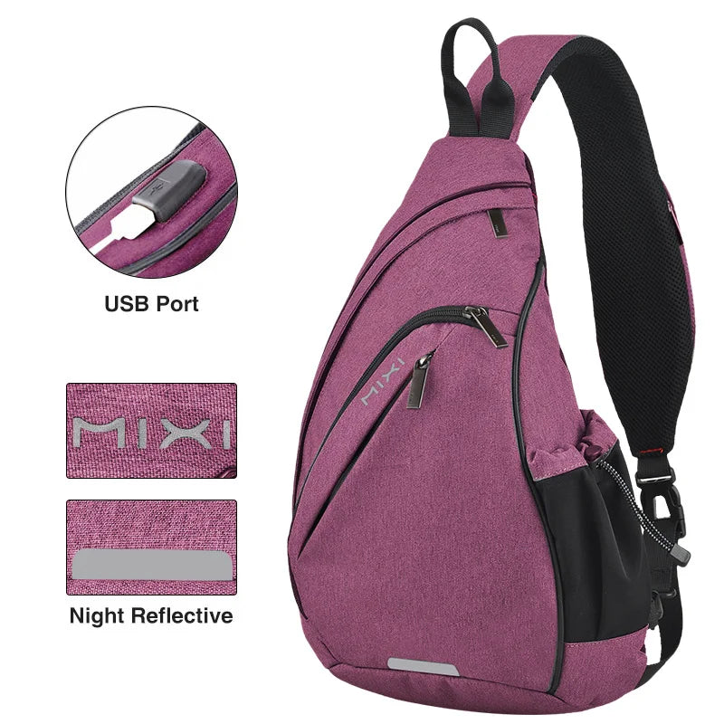 Mixi Unisex Sling Shoulder Backpack