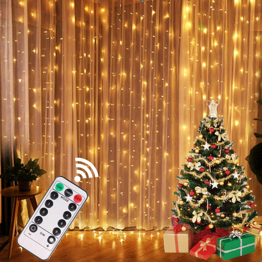Christmas Curtain Fairy Lights Garland