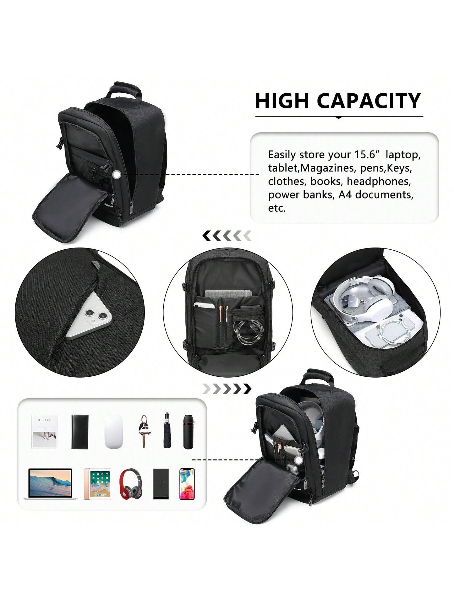 KONO 20L Lightweight Cabin Backpack