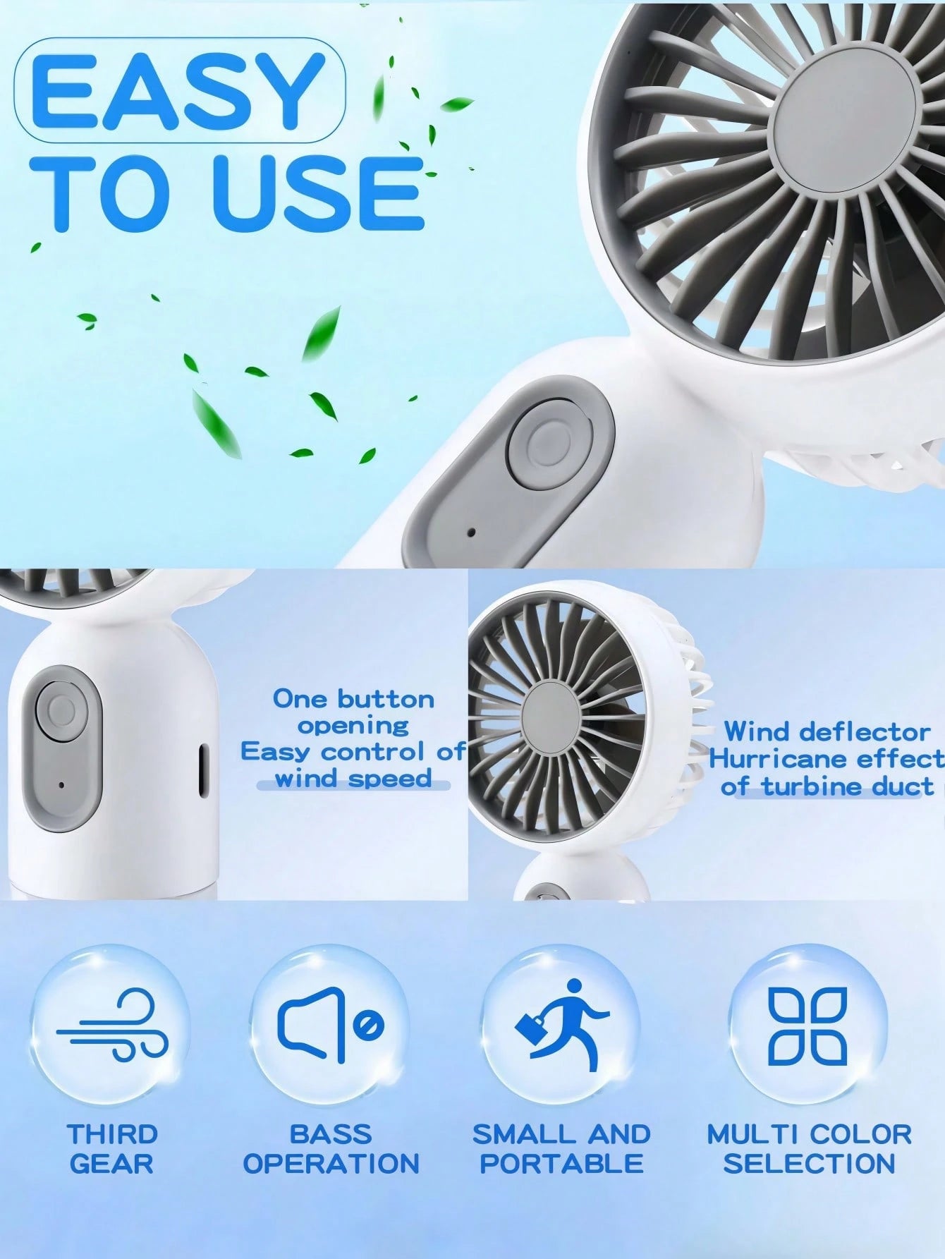 LMMAKE Portable Mini Handheld Fan