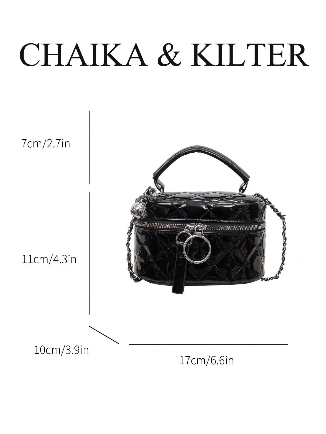 Lightweight Quilted Chain Crossbody Bag