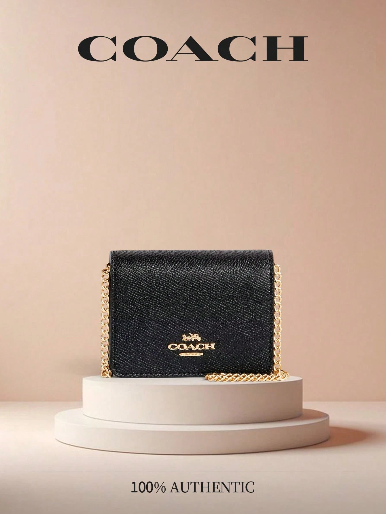 Coach Signature Chain Wallet Crossbody