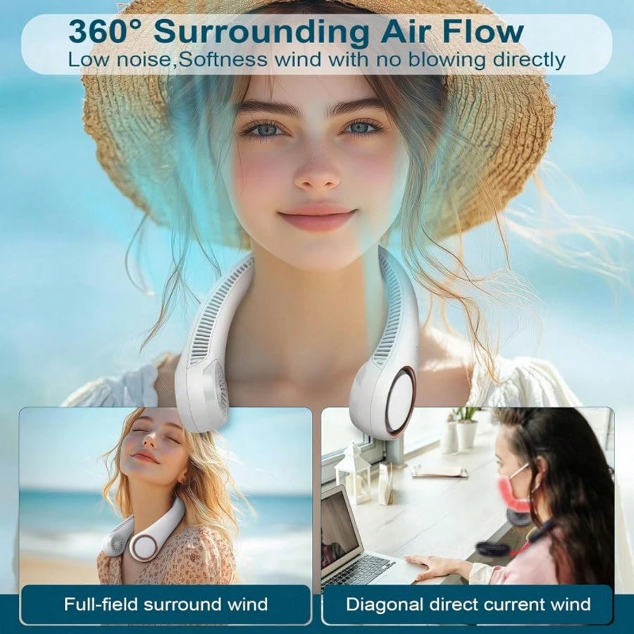 Portable Bladeless Rechargeable Neck Fan