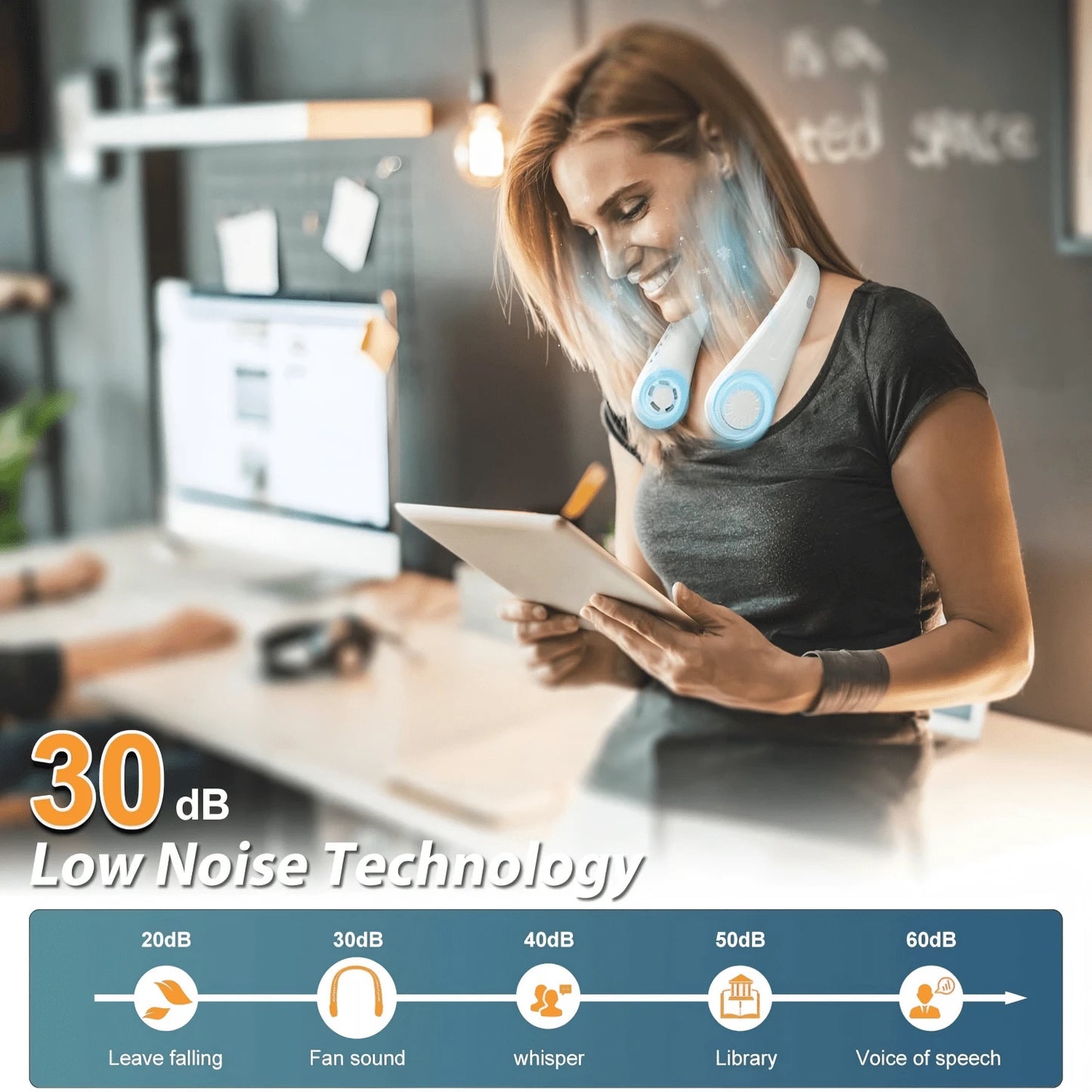 Portable Bladeless Rechargeable Neck Fan