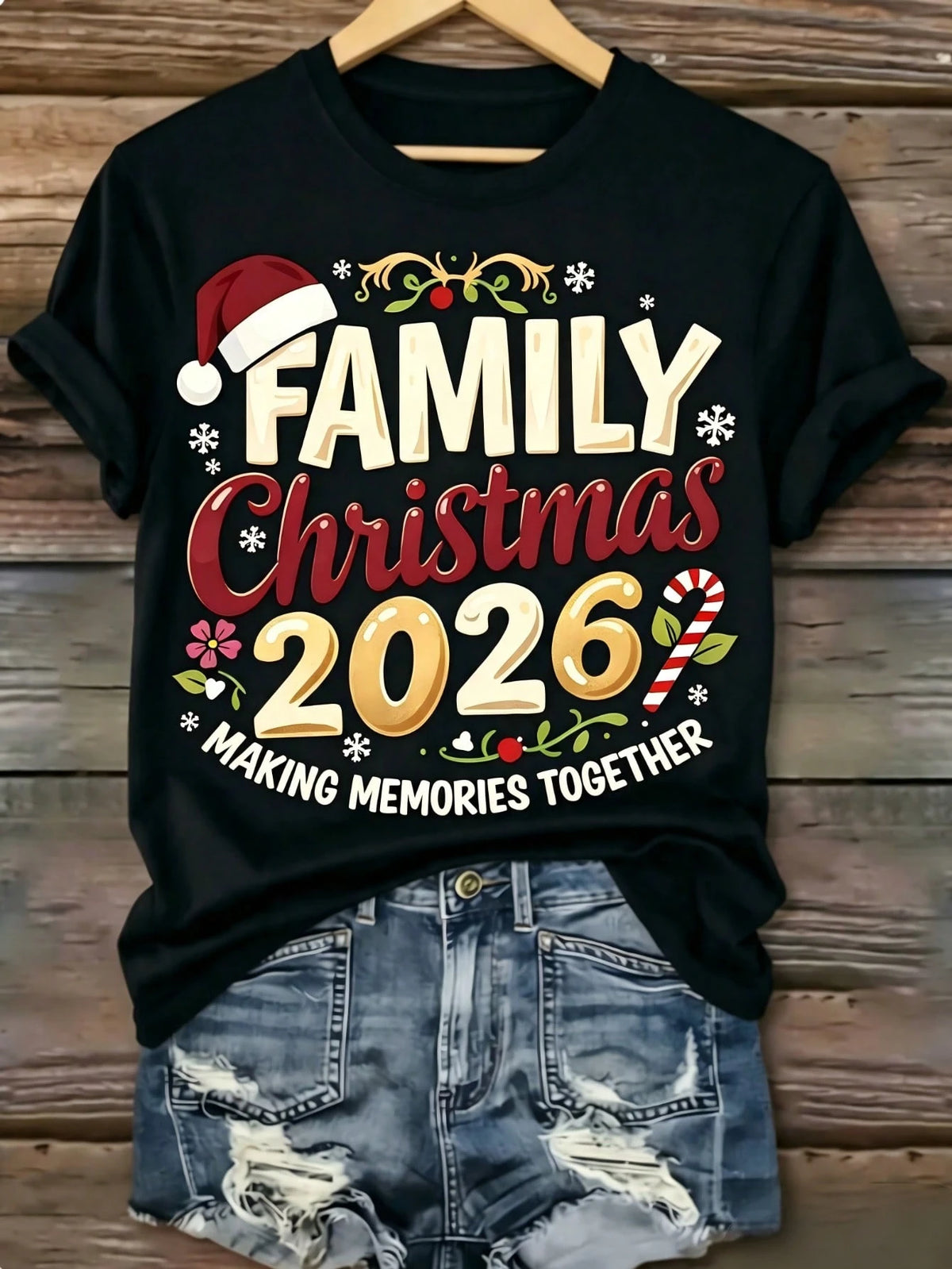 Oversized Family Christmas 2026 T-Shirt