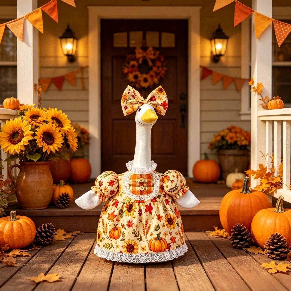 Thanksgiving Goose Pumpkin Outfit Set