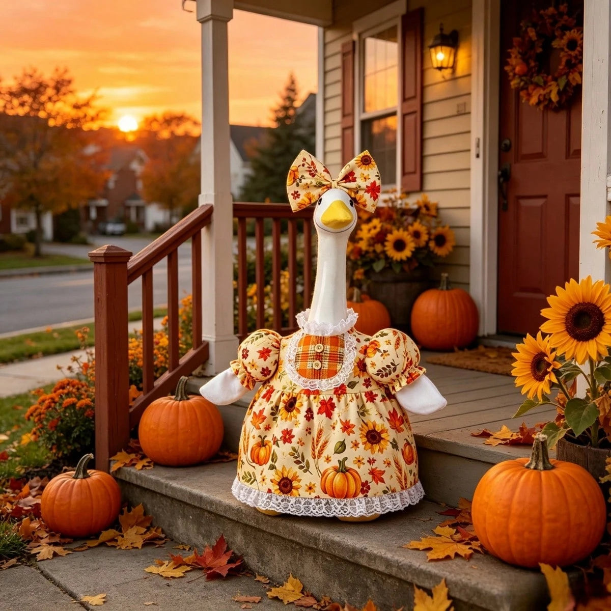 Thanksgiving Goose Pumpkin Outfit Set