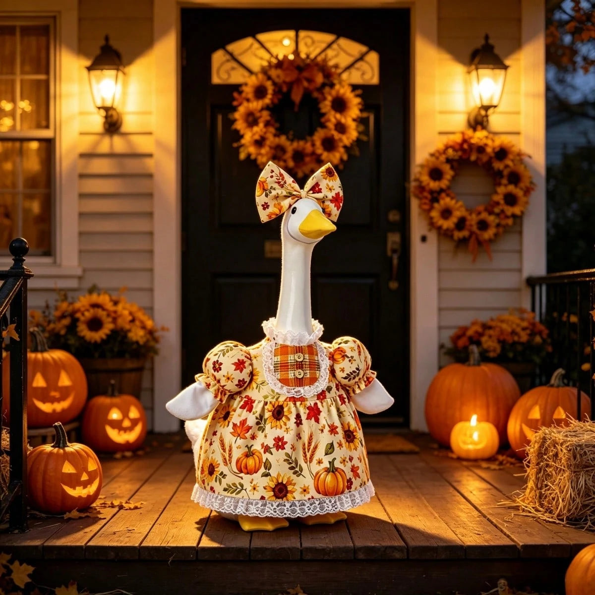 Thanksgiving Goose Pumpkin Outfit Set
