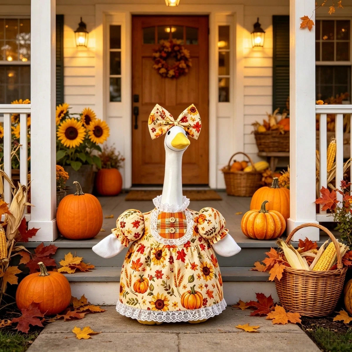 Thanksgiving Goose Pumpkin Outfit Set
