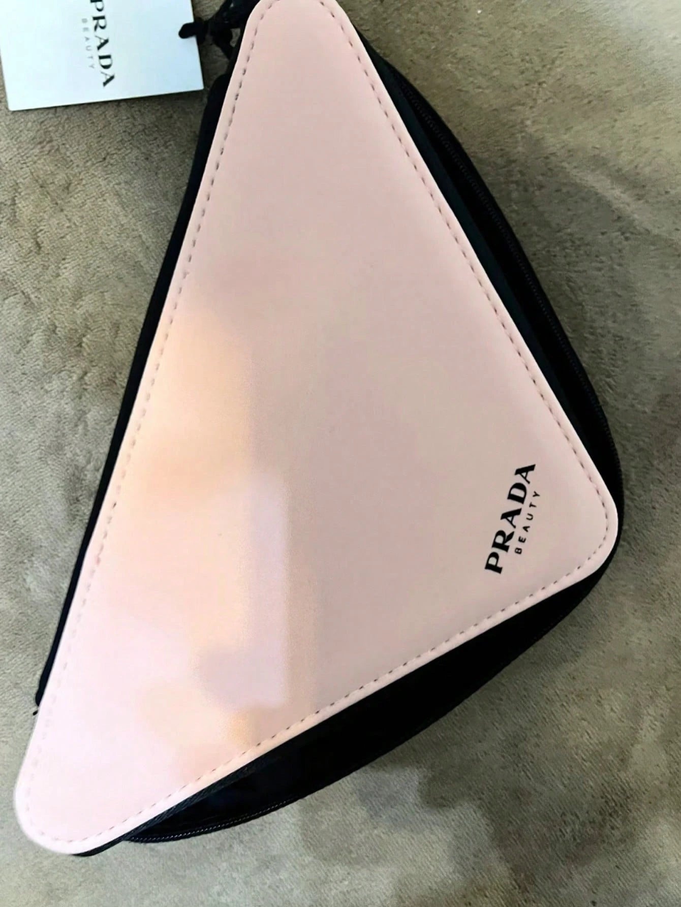 Prada Pink Satin Makeup Bag