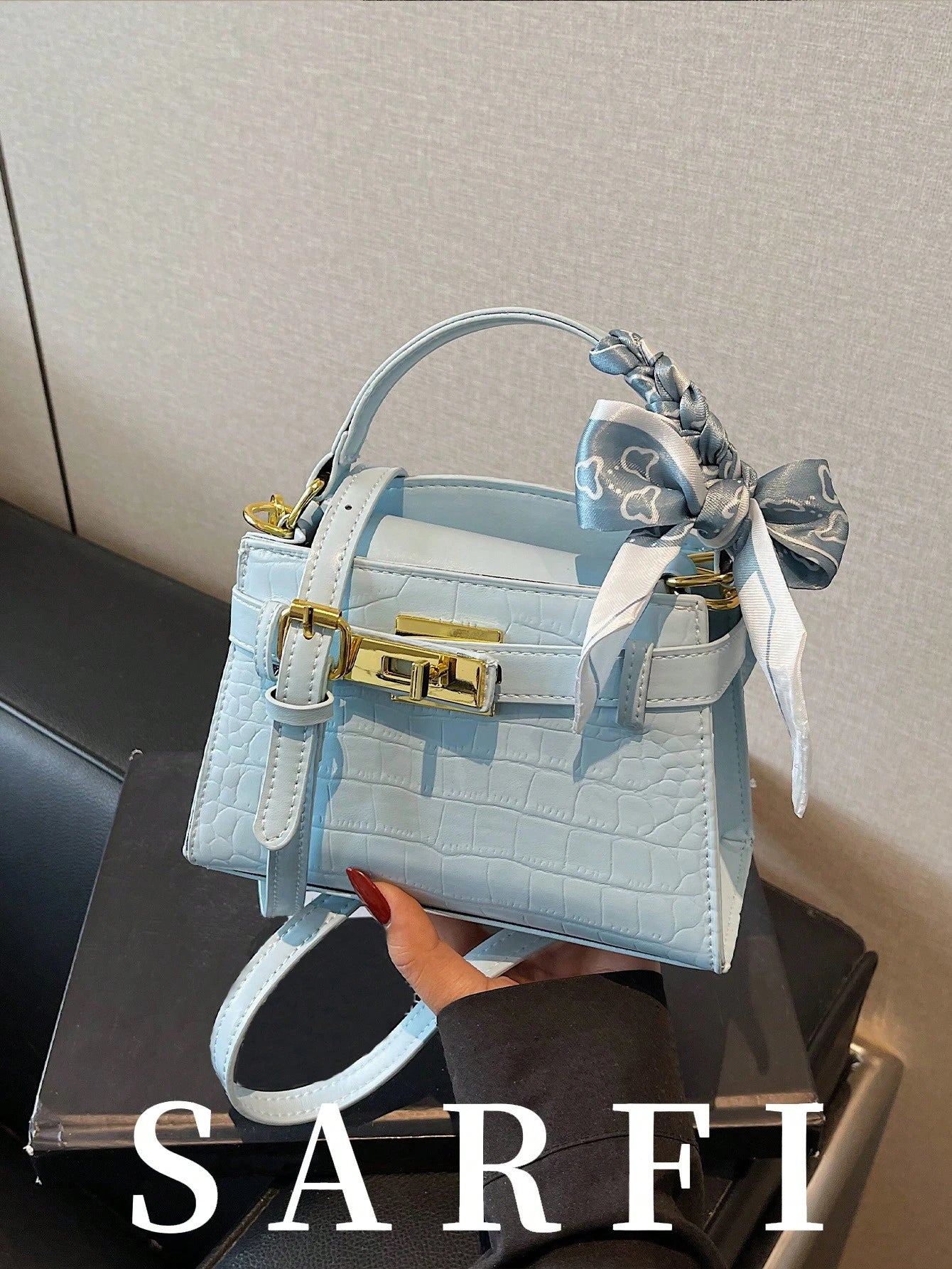 Luxury Crocodile Embossed Handbag Women