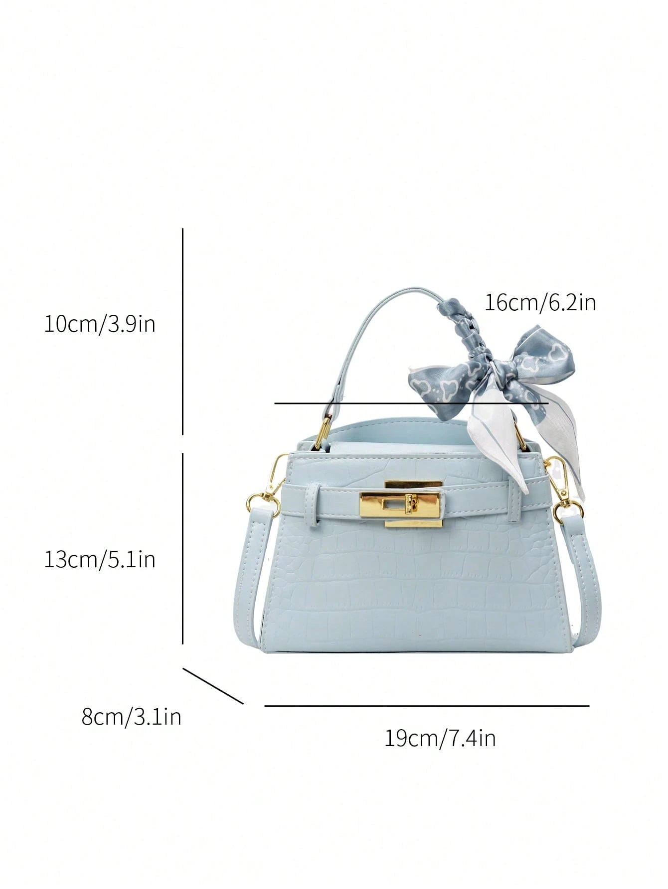 Luxury Crocodile Embossed Handbag Women