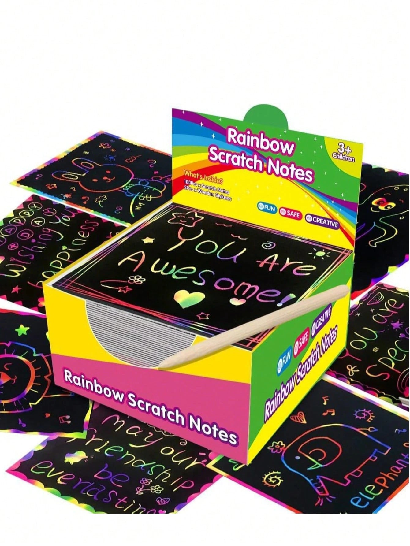 Rainbow Scratch Notes Kids Set