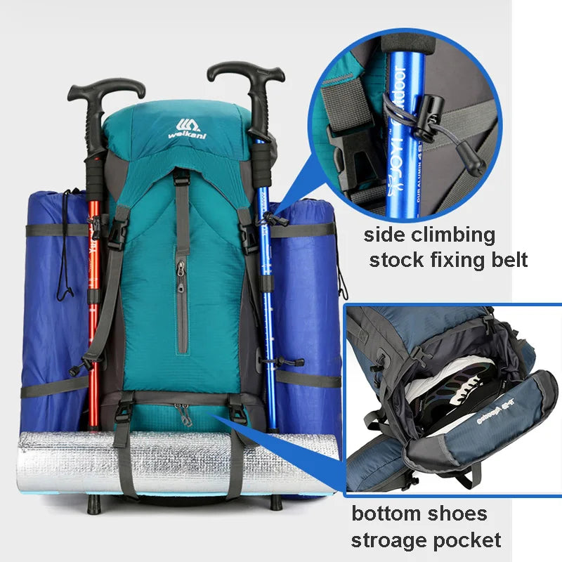70L Outdoor Hiking Camping Backpack