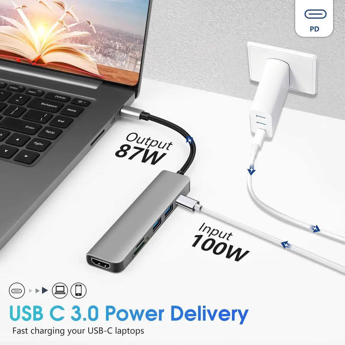 6-Port USB-C Hub Docking
