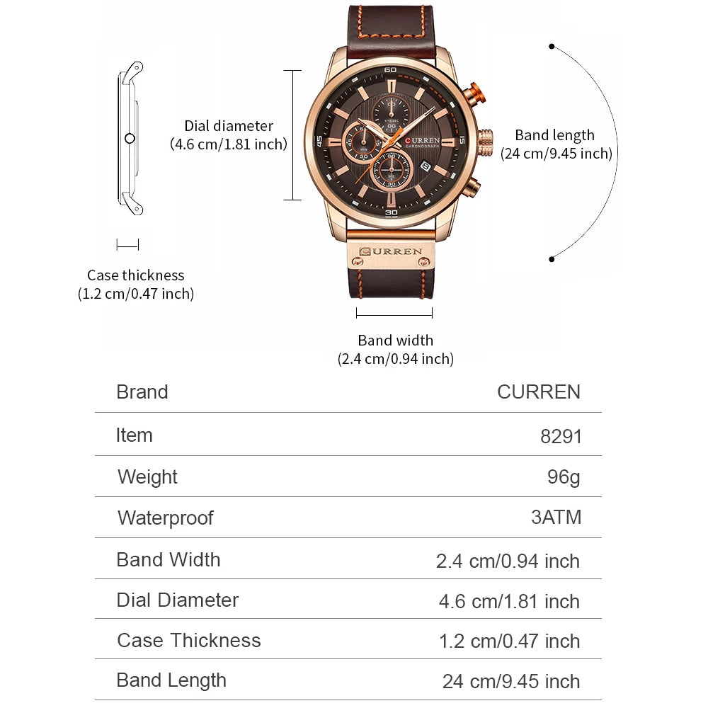 CURREN Luxury Chronograph Men’s Watch