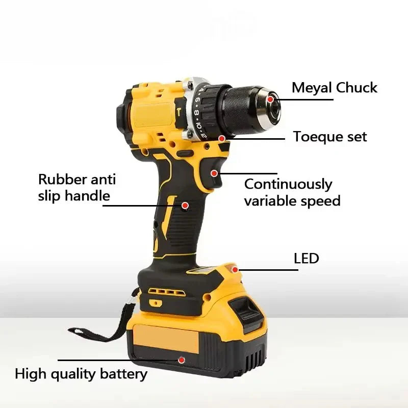 20V Brushless Compact Electric Drill