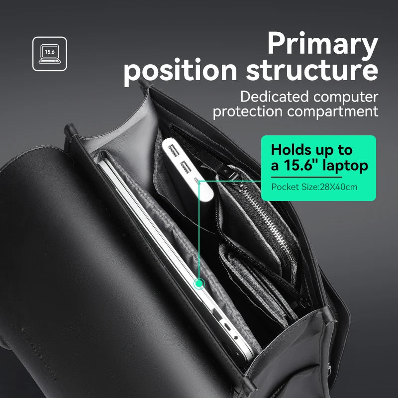 Mark Ryden Leather Laptop Backpack