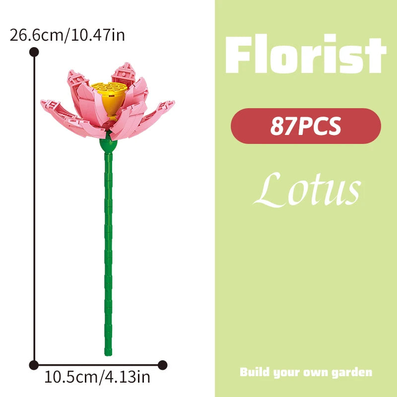 DIY Flower Building Block Bouquet