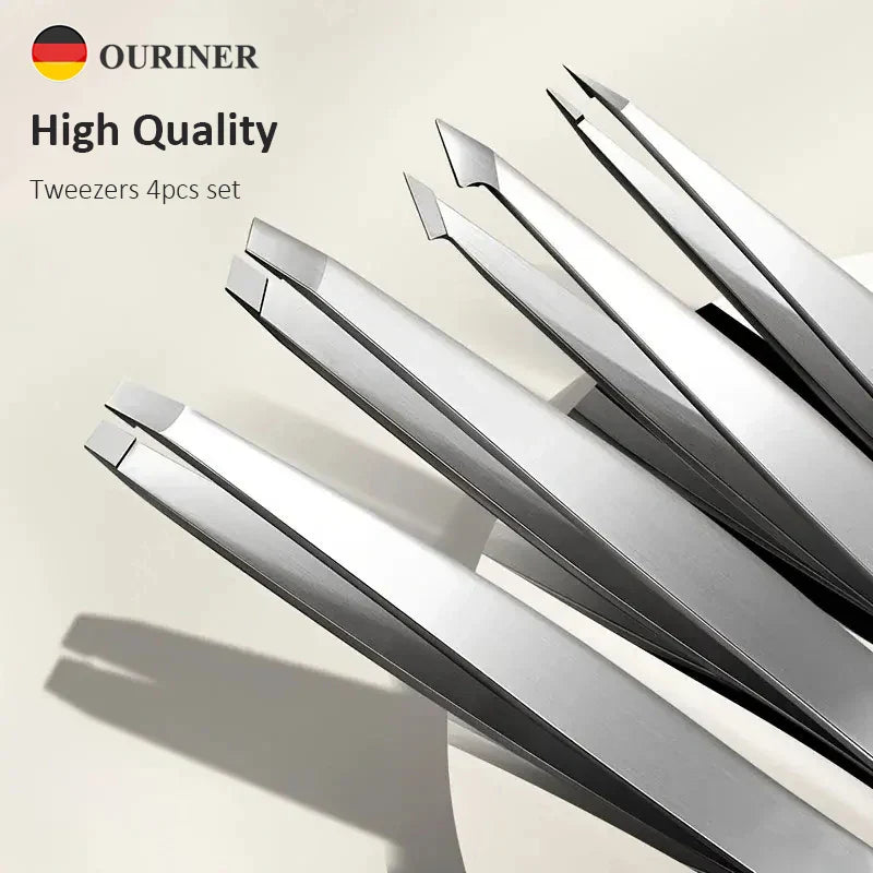 Ouriner 4-Piece Tweezers Set