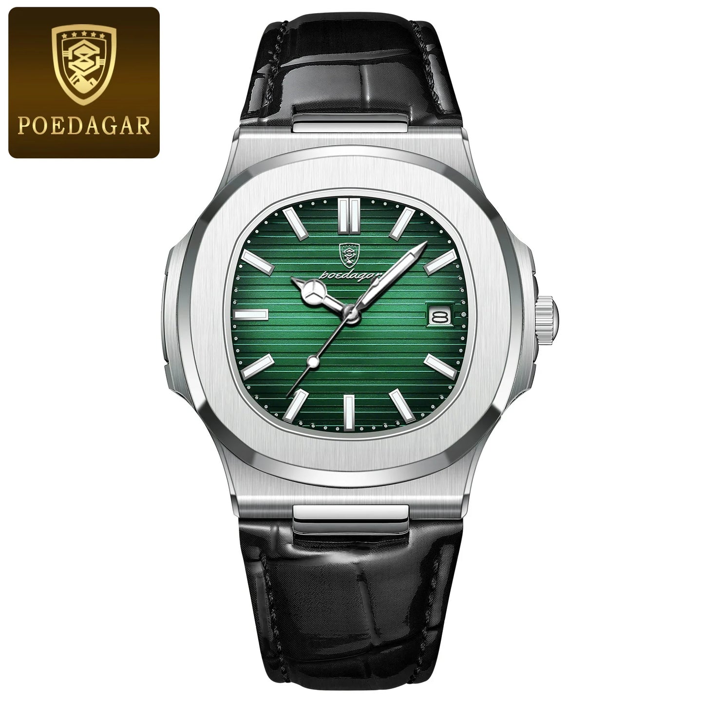 POEDAGAR Luxury Square Men Watch