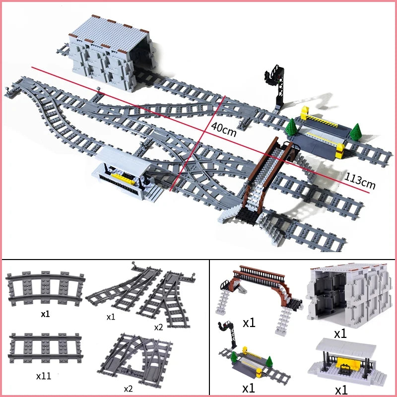City Train Station Building Blocks