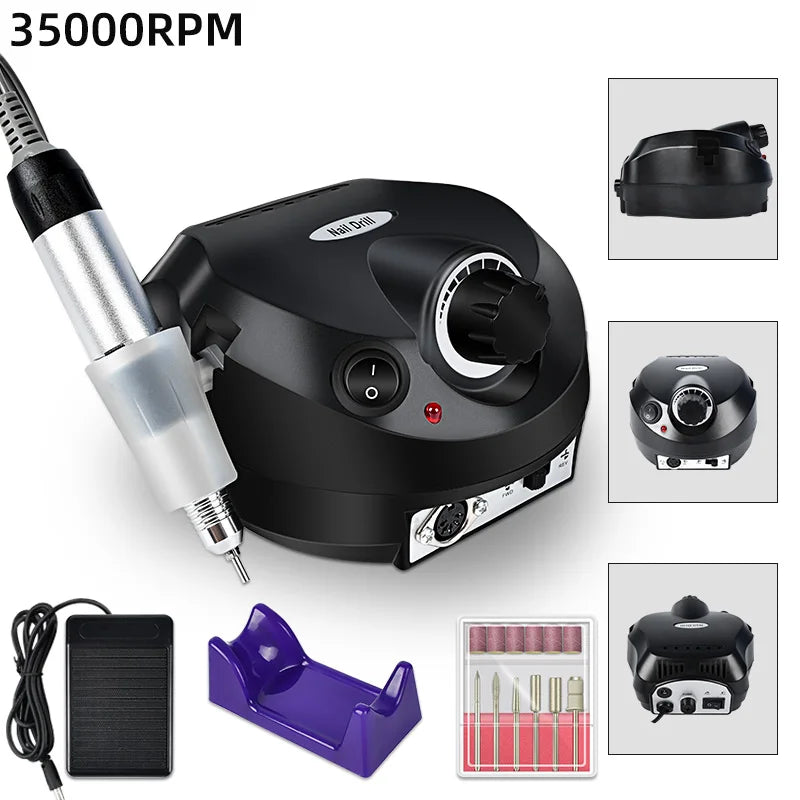 Professional 35000RPM Electric Nail Drill